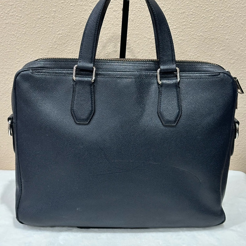 Coach Dark Navy Leather Briefcase - Picture 2 of 15